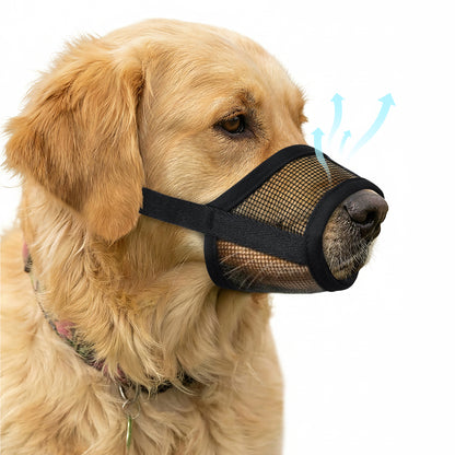 Dog Muzzle for Large Dogs – Breathable Air Mesh Muzzle for Large Sized Dog